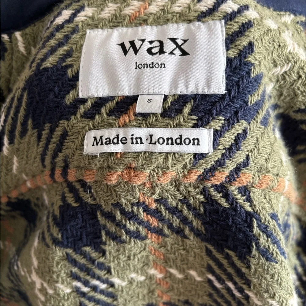 Wax London Cotton Button-Up in Green and Blue - Picture 4 of 7